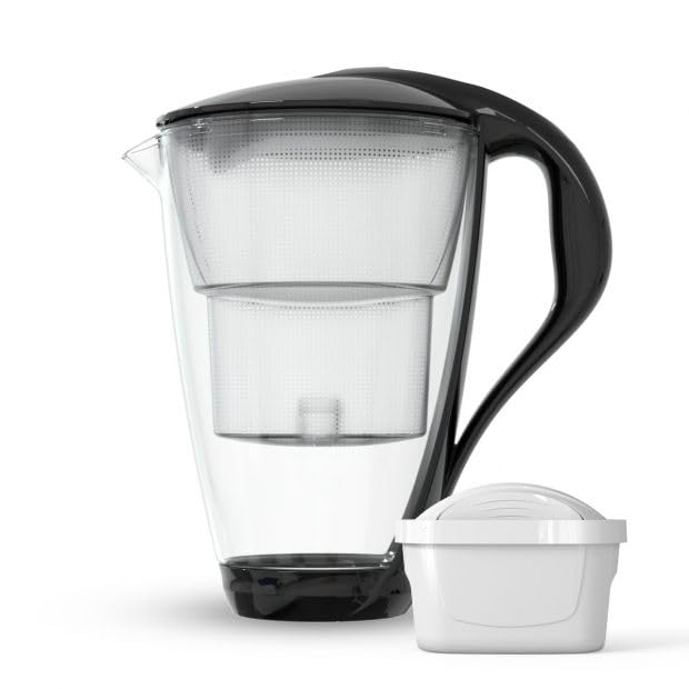 DAFI Szklany dzbanek filtrujący CRYSTAL LED 2 l Czarny - obrazek 2