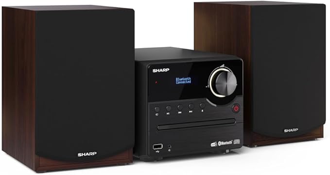 Sharp XL-B517D(BR) Kompaktowy Zestaw Stereo, Brązowy