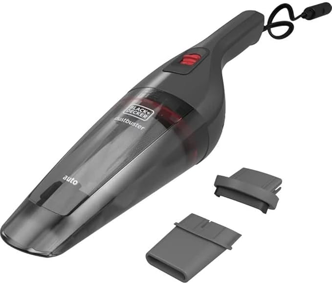 Black + Decker nvb-12-av – recogetodo do samochodu (12 V, pojemność 310 ml), szary/czerwony