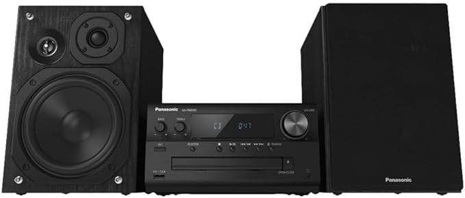 Panasonic SC-PMX90 system stereo CD (120W, 3-drożny system głośnikowy, szeroka kompatybilność, AUX-IN Auto Play, Remastering Bluetooth), czarny