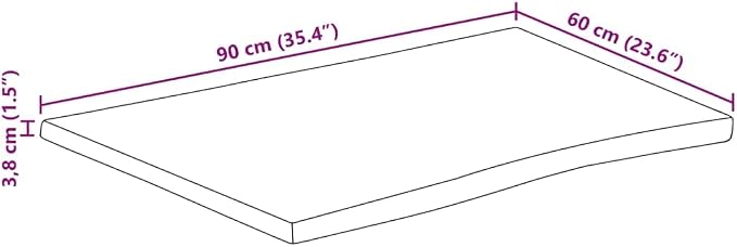 vidaXL Blat stołu z naturalną krawędzią - obrazek 3