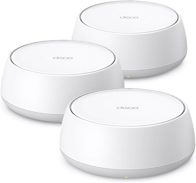 TP-Link WiFi 7 Deco BE25(3-pack) Mesh WiFi, BE3600Mbps Dual-Band, roouter, AP, 2 porty Ethernet 2,5 Gb/s, 4 anteny wewnętrzne, MLO, AI-Roaming, HomeShield, współpracuje z każdym ISP, modemem i Alexa
