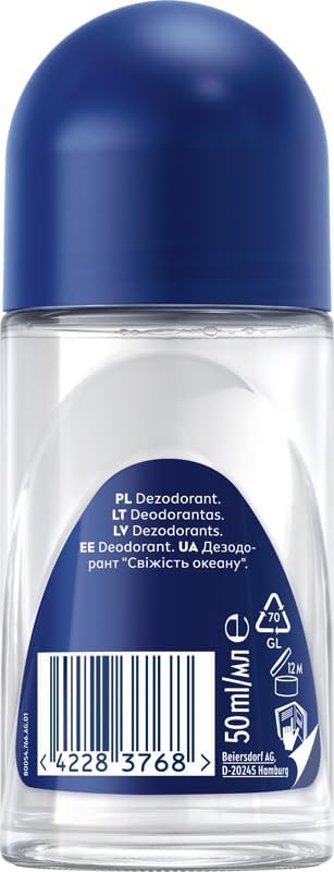 NIVEA MEN Fresh Ocean 48 H Antyperspirant 0% soli aluminium w kulce - obrazek 2