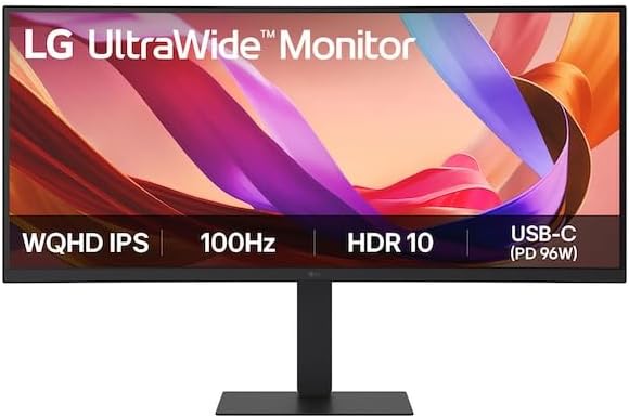 LG UltraWide 34U650A-B 34" Ultra Large PC Display - Panel IPS o rozdzielczości QHD (3440 x 1440), 5ms GtG 100Hz, HDR 10, DCI-P3 99% (CIE1931), PBP, PIP, HDMI, Display Port 1.4