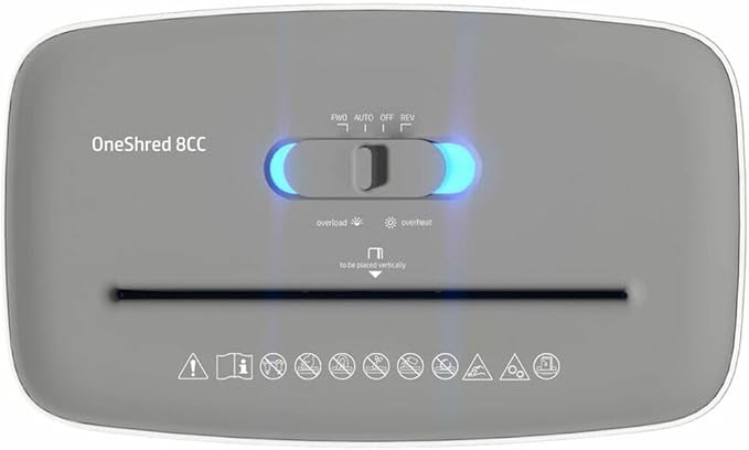 Hp Oneshred 8Cc 2801 Niszczarka, Biały/Szary, do 8 arkuszy - obrazek 4