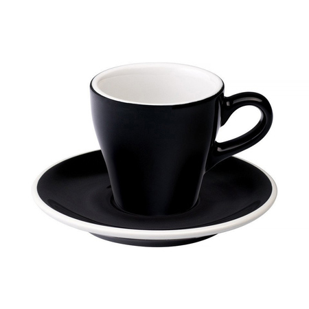 Loveramics Tulip - Filiżanka i spodek Espresso 80 ml - Black