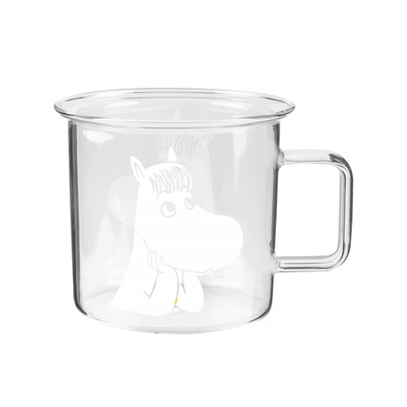 Moomin - Kubek szklany Migotka Biały nadruk 350ml transparentny - obrazek 3