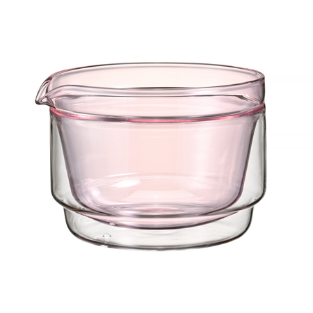 Hario - miseczka do matchy z podwójnymi ściankami 300ml - różowa