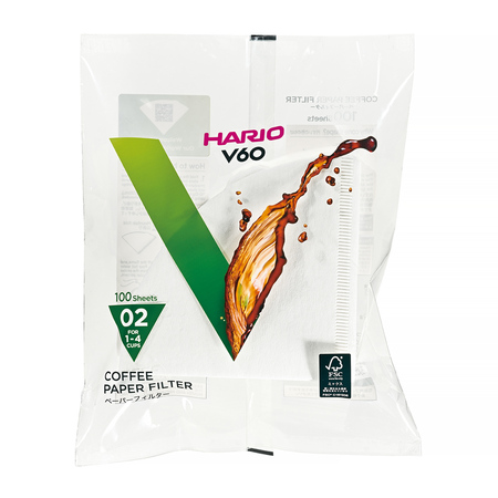Hario filtry papierowe V60-02 (zestaw 60 sztuk)