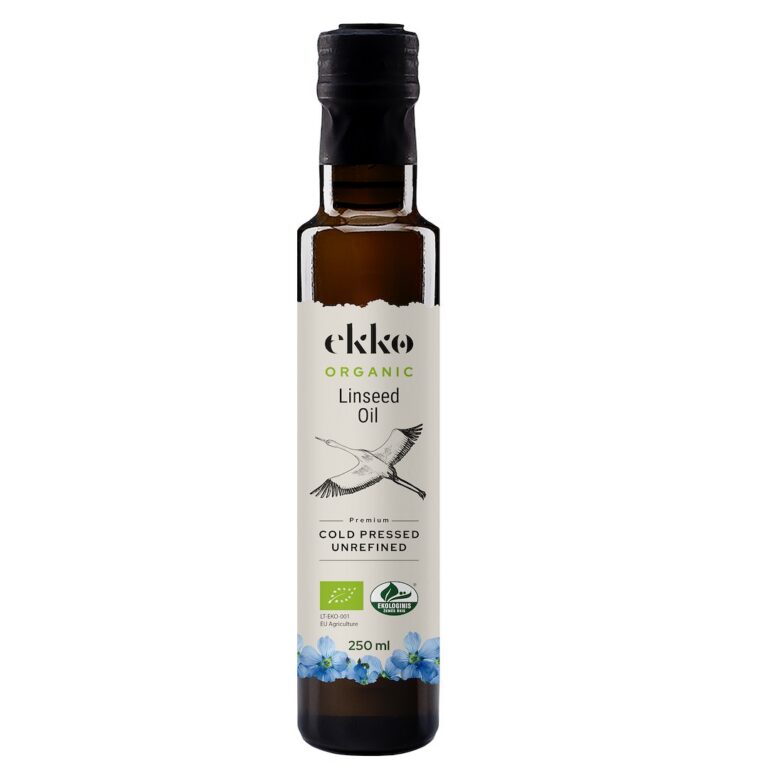 OLEJ LNIANY TŁOCZONY NA ZIMNO OMEGA-3 BIO 250 ml – EKKO
