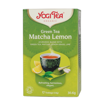 Yogi Tea - herbata zielona Green Tea Matcha Lemon EKO 17 saszetek