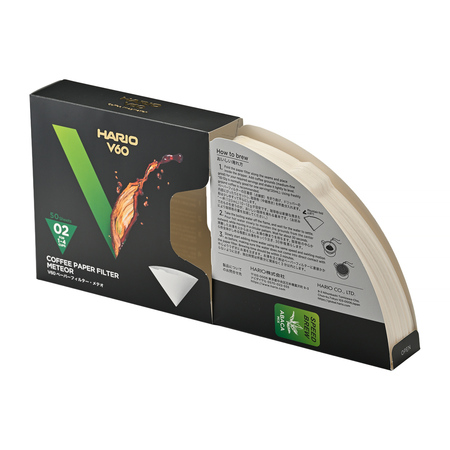 Hario - Filtry papierowe Meteor - V60-02 - 50 sztuk - obrazek 2