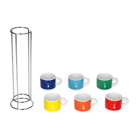 Bialetti Color - Zestaw 6 filiżanek do espresso na stojaku - obrazek 3