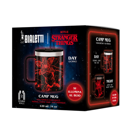 Bialetti - Kubek termiczny z uchwytem Stranger Things 420ml - świecący w ciemności - obrazek 5