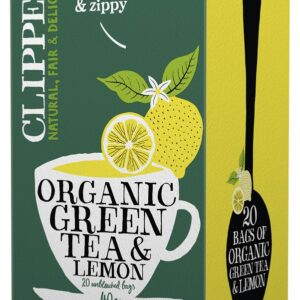 HERBATA ZIELONA Z CYTRYNĄ FAIR TRADE BIO (20 x 2 g) 40 g - CLIPPER