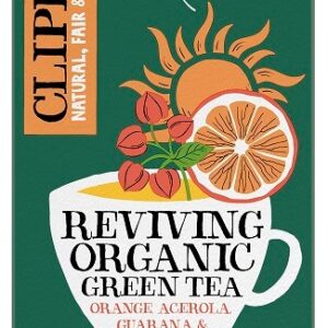 HERBATA ZIELONA Z ACEROLĄ, GUARANĄ I MATCHĄ "OŻYWIENIE" FAIR TRADE BIO (20 x 2 g) 40 g - CLIPPER
