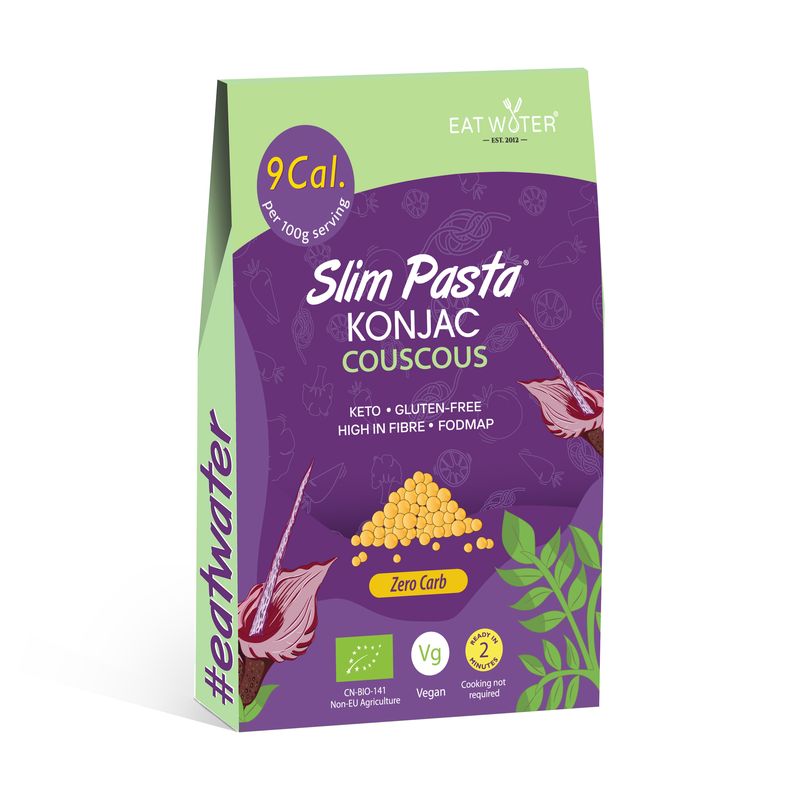 MAKARON (KONJAC) W KSZTAŁCIE KUSKUSU BEZGLUTENOWY BIO 270 g (200 g) - SLIM (EAT WATER)
