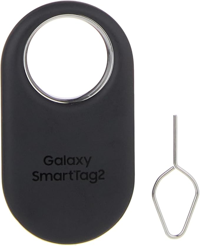Samsung SmartTag2 (2023) Bluetooth + UWB, IP67 wodoszczelny i pyłoszczelny, wykrywalny za pomocą aplikacji, czas pracy baterii 1,5 roku - czarny