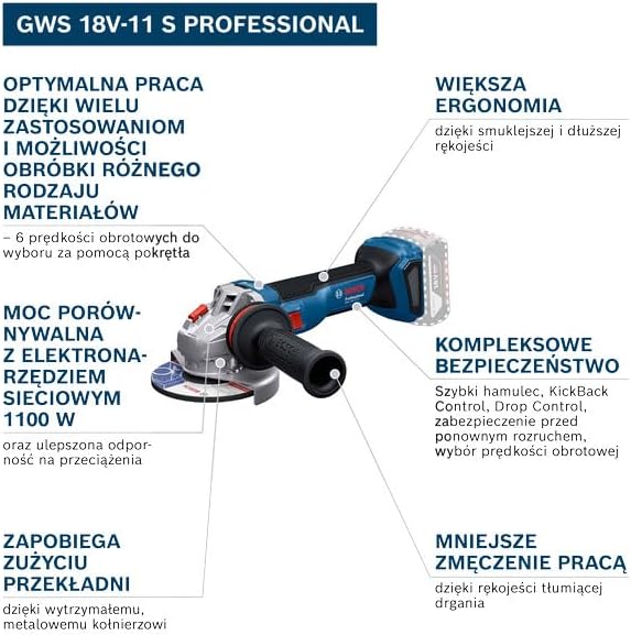 Bosch Professional 18 V firmy Bosch: akumulatorowa szlifierka kątowa - obrazek 3
