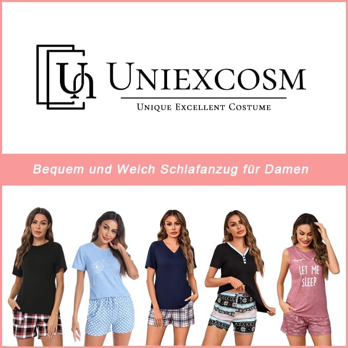 Uniexcosm Piżama damska krótka - obrazek 5