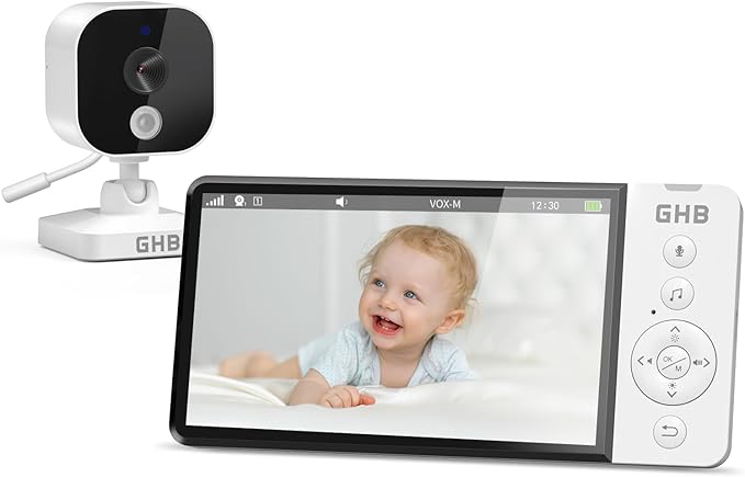 GHB Monitor dla Niemowląt z Kamerą Niania elektroniczna 5 Cali 720p