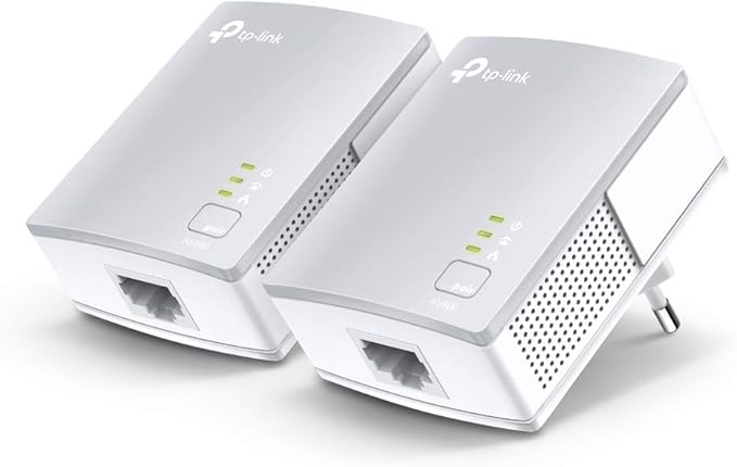 TP-Link TL-PA4010KIT – Zestaw adapterów Powerline AV600, do 600Mb/s, Plug & Play, tryb oszczędzania energii – idealny do streamingu HD i gier