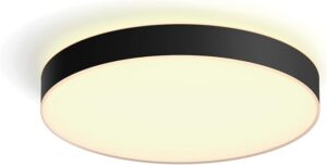 Philips Hue White ambiance Lampa sufitowa Enrave XL 1x49W (czarna), wiele odcieni bieli, możliwość przyciemniania, inteligentne oświetlenie