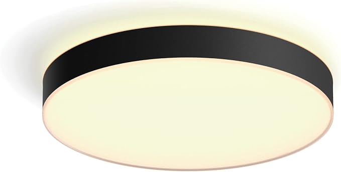 Philips Hue White ambiance Lampa sufitowa Enrave XL 1x49W (czarna), wiele odcieni bieli, możliwość przyciemniania, inteligentne oświetlenie