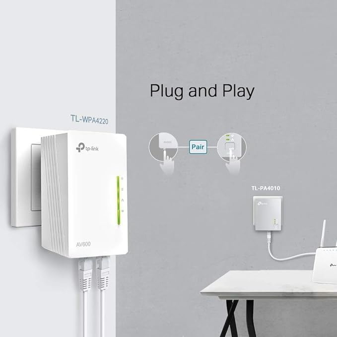 TP-Link TL-WPA4220 TKIT | Zestaw powerline AV600 z WiFi N300 (3 urządzenia) | 2× porty Ethernet | Klonowanie WiFi - obrazek 5