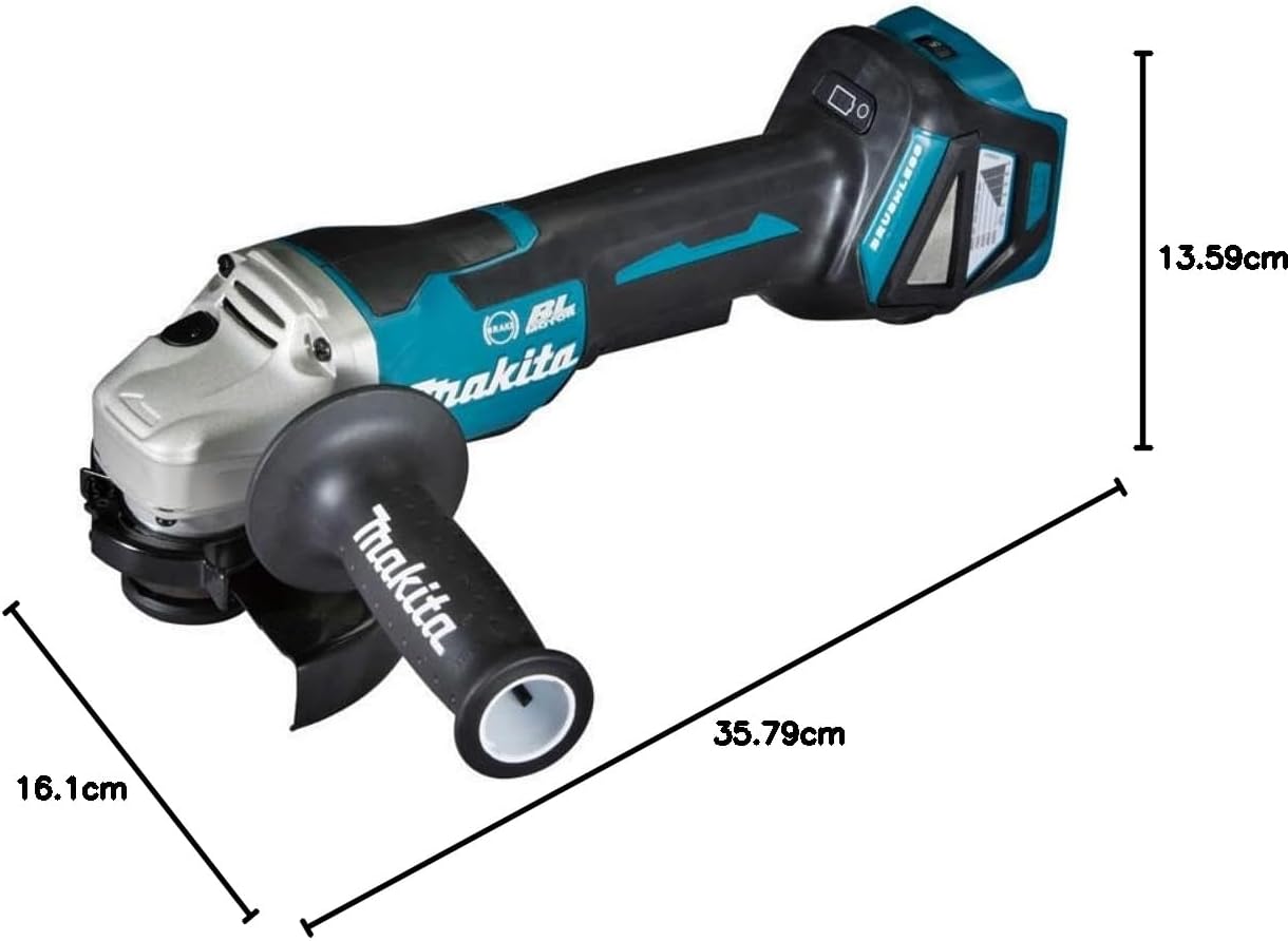 Makita Akumulatorowa Szlifierka Kątowa, Niebieski/Czarny, 125 mm - obrazek 4