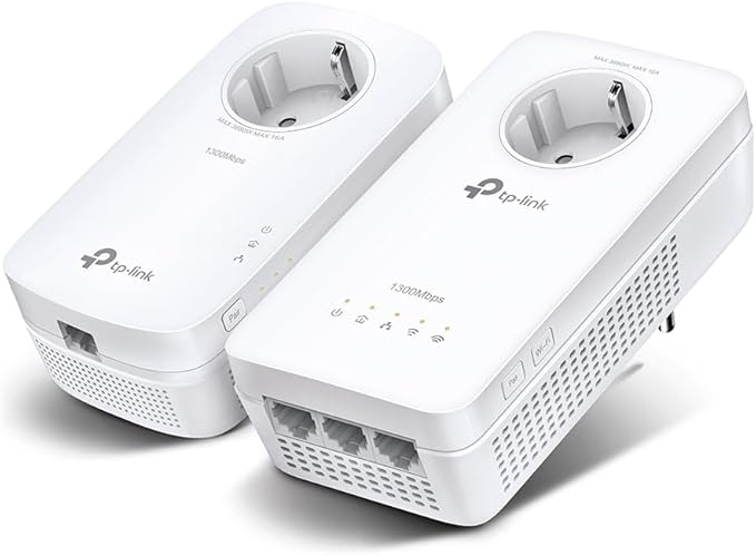 TP-Link TL-WPA8631P KIT | Zestaw Powerline AV1300 z WiFi AC1200 | 3 porty Gigabit | Przepustowość | OneMesh