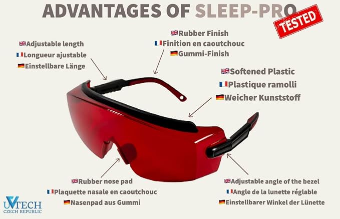 UVtech SLEEP-PRO filtr światła niebieskiego i zielonego 100% - obrazek 4