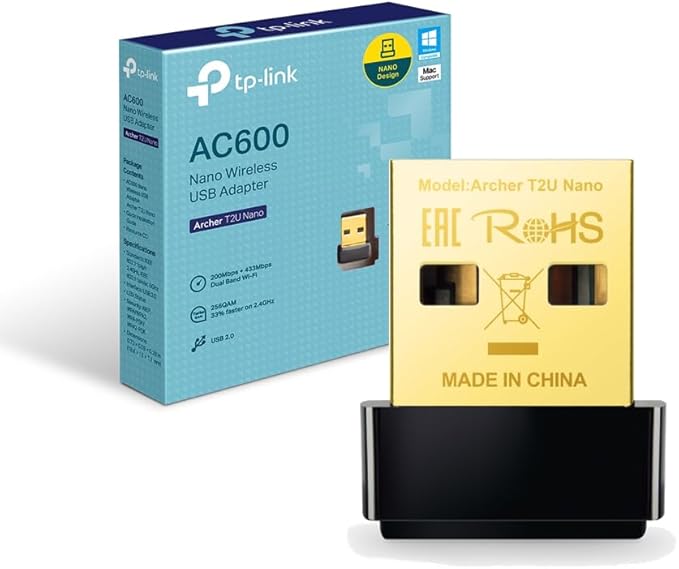 TP-Link Archer T2U Nano, AC600, Plug & Play