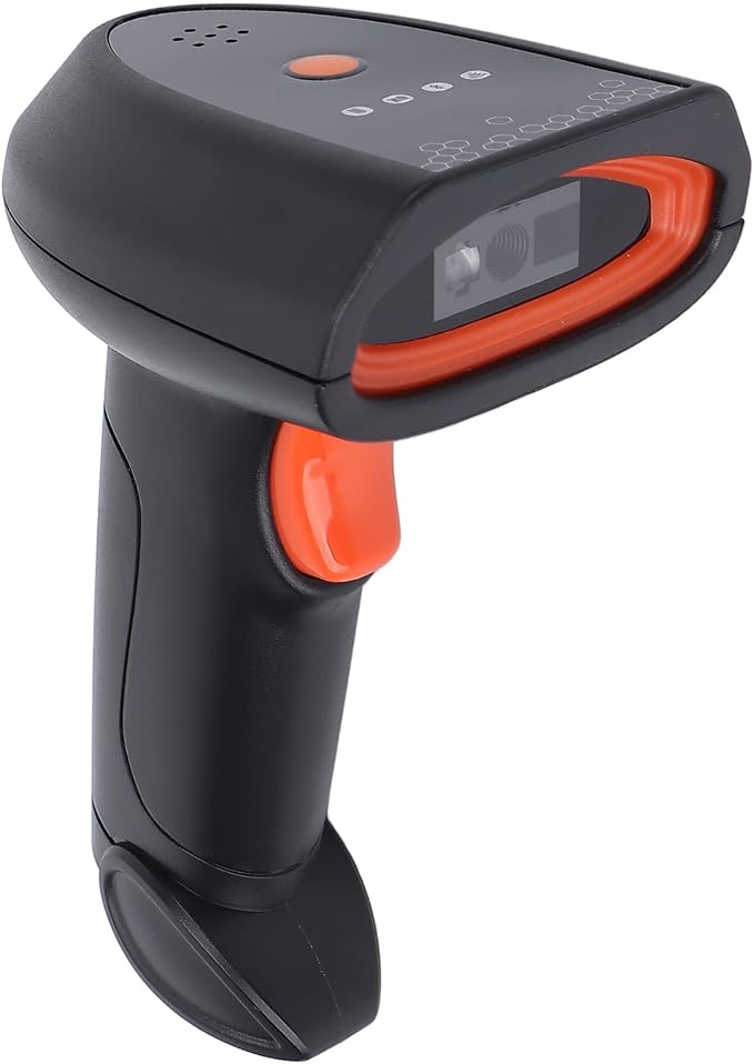 Skaner Kodów Kreskowych, Ręczny Bezprzewodowy Bezprzewodowy Czytnik Kodów Kreskowych 2D Barcode AI Intelligent Voice Broadcast Scanner z Odbiornikiem dla Supermarketu