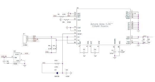 0 96" SSD1306 SPI OLED wyświetlacz LCD 128 x 64 OLED do 51 STM34 - obrazek 4
