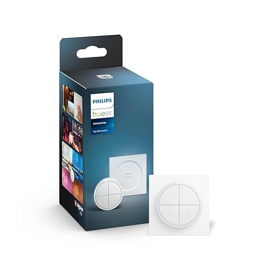 Philips Hue Przycisk Tap Dial [Biały] Łatwe inteligentne sterowanie oświetleniem. Automatyzacja oświetlenia wewnętrznego, ustawianie scen, nastroju i ściemnianie.