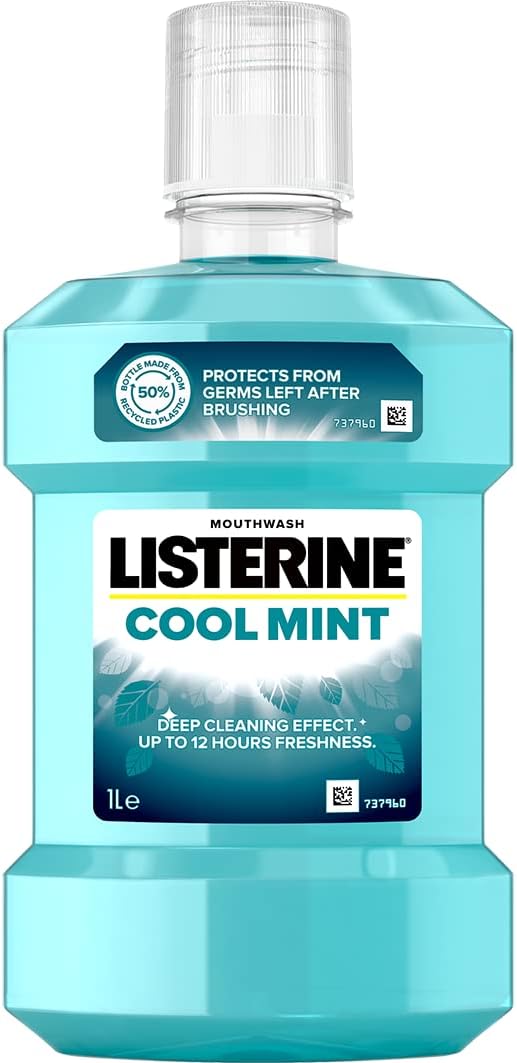 LISTERINE Cool Mint 1000 ml Płyn do płukania jamy ustnej z olejkami