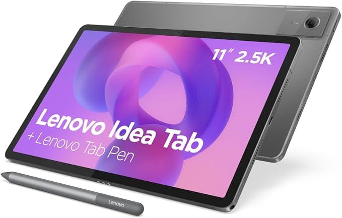 Lenovo Idea Tab tablet 11" 2,5 K (MediaTek Dimensity 6300, 8 GB RAM, 128 GB UFS, 90 Hz, 4 głośniki, Wi-Fi 5, Bluetooth 5.2, Android 15) kolor księżycowo-szary – w zestawie z kartą