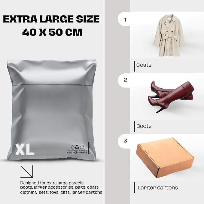 RAGO® Plastikowe torebki wysyłkowe I foliopaki M-10 sztuk - obrazek 7