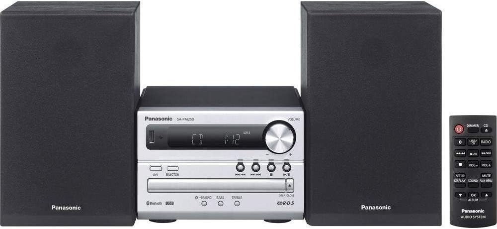 Panasonic Sc-Pm250Eg-S Zestaw Stereo, Srebrny/Czarny, 10 W - obrazek 2