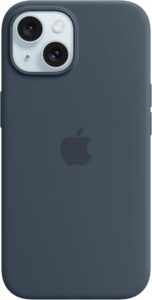 Apple Silikonowe etui z MagSafe do iPhone’a 15 – sztormowy błękit ​​​​​​​