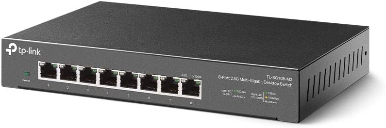TP-Link TL-SG108-M2 | Przełącznik 2.5G 8× 2.5 Gb/s | Metalowa obudowa | Obsługa Multi-Gig | Idealny do WiFi 6, NAS, stacji roboczych - obrazek 3