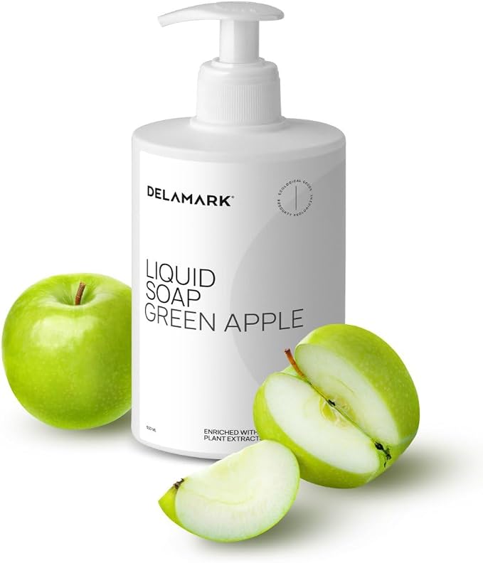 Płyn do mycia rąk i ciała, mydło w płynie z alantoiną, Zielone jabłko Liquid Hand and Body Soap, Green Apple