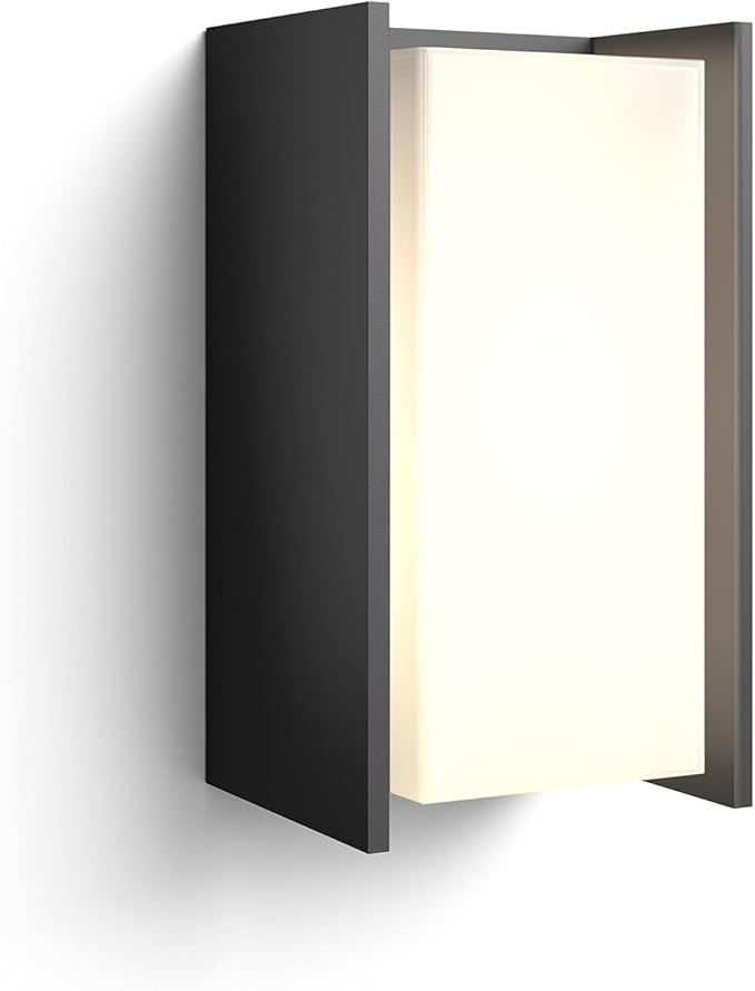 Philips Hue White Kinkiet zewnętrzny Turaco W zestawie z żarówką E27 LED Ciepłe białe światło (2700 K) Zasilanie sieciowe Inteligentne sterowanie dzięki mostkowi Hue*