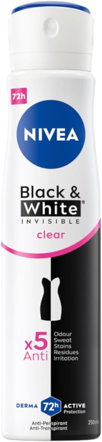 NIVEA Black & White Clear Antyperspirant spray - obrazek 2