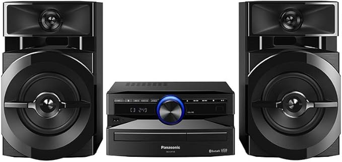 Panasonic SC-UX100 zestaw Power Audio (300W, 13cm głośnik niskotonowy, Bluetooth, CD, USB, FM, aplikacja MAX Juke, Local Preset Equalizer), czarny - obrazek 4