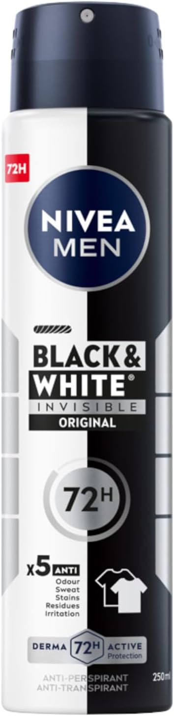 NIVEA MEN Black& White Invisible Original Antyperspirant w sprayu