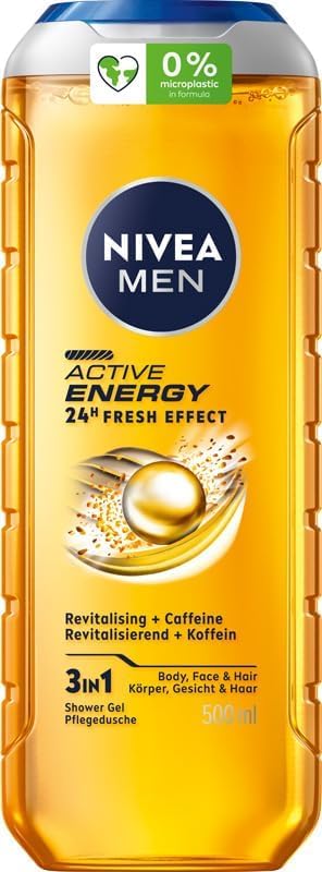 NIVEA MEN Active Energy Energetyzujący Męski Żel pod prysznic 500 ml