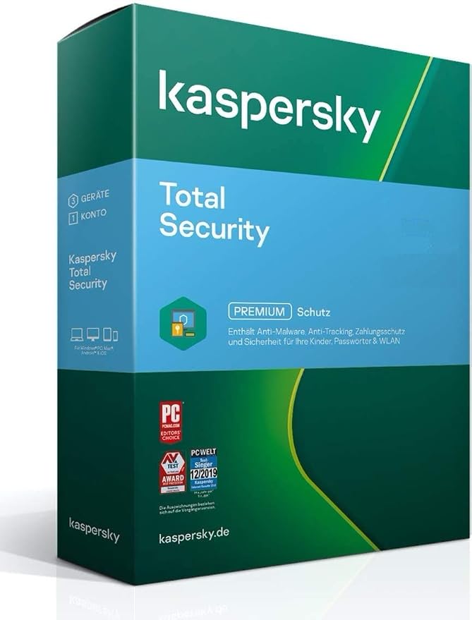 Kaspersky Total Security 2021 - 3 Gerate - 1 Jahr