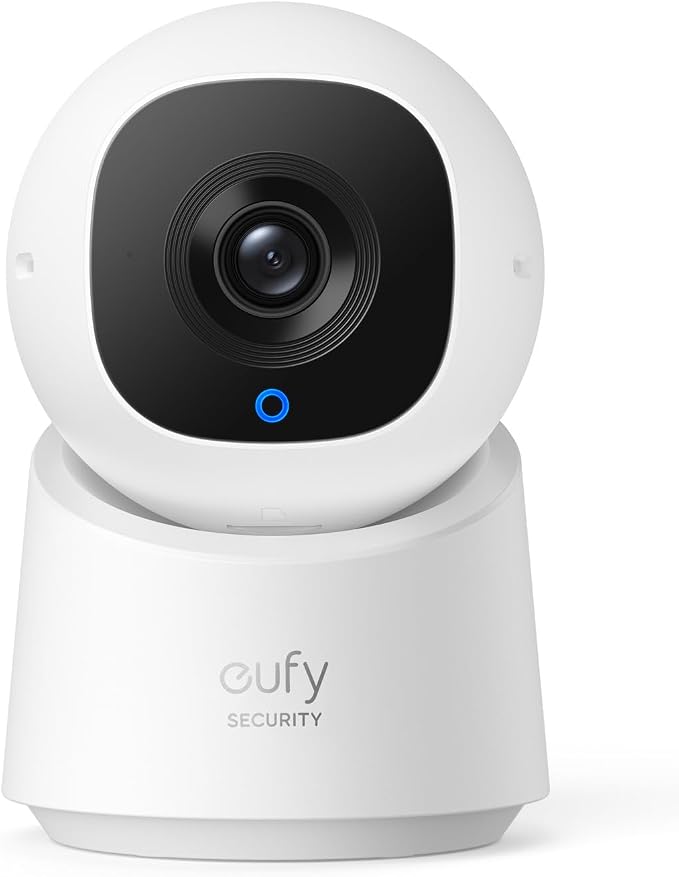 Kamera wewnętrzna eufy Security C220, kamera monitorująca o rozdzielczości 2K, obracana i pochylana o 360°, przewodowa wewnętrzna kamera monitorująca z Wi-Fi, wykrywanie ludzi AI